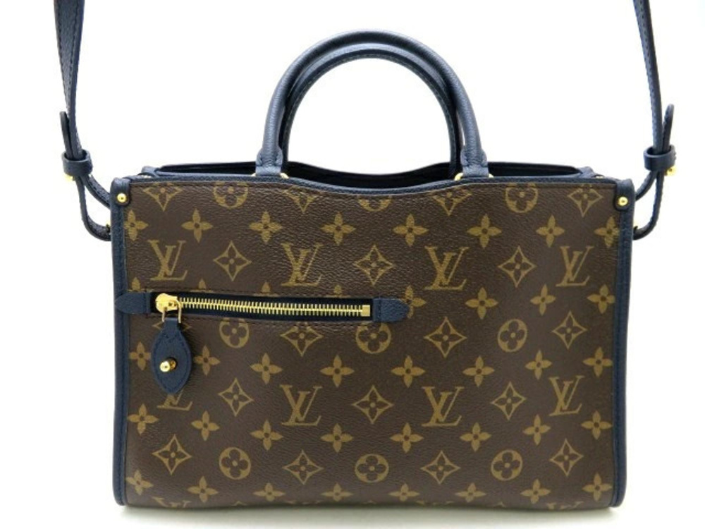 LOUIS VUITTON Popincourt Handbag Monogram Marine Blue